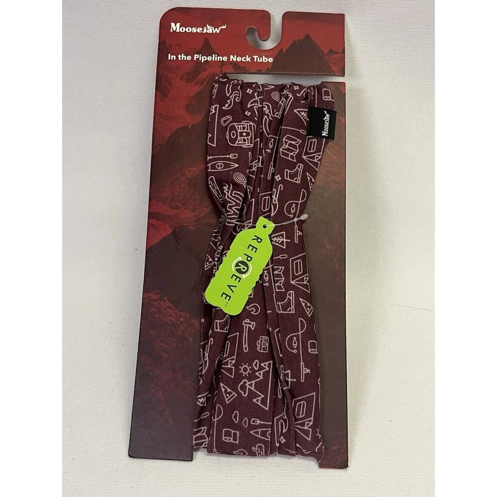 Moosejaw in the Pipeline Neck Tube Russet Icon Print Head Face Covering UV